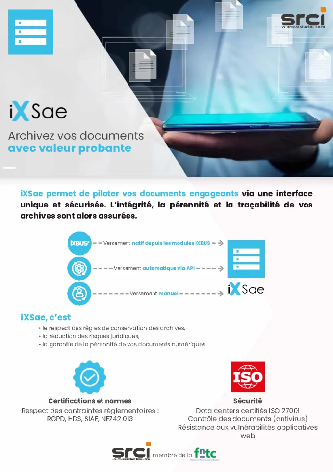 Plaquette commerciale IXSae