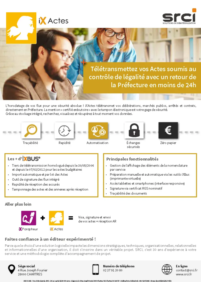 Plaquette commerciale iXActes