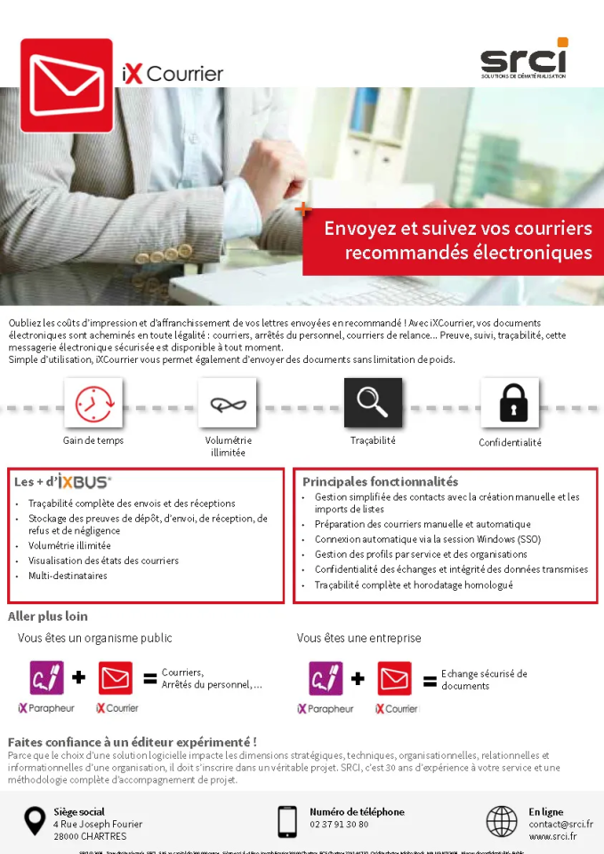 Plaquette commerciale iXCourrier